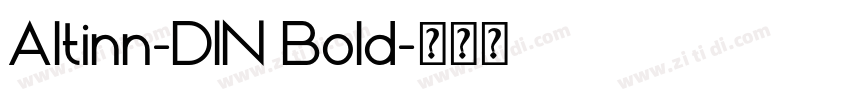 Altinn-DIN Bold字体转换